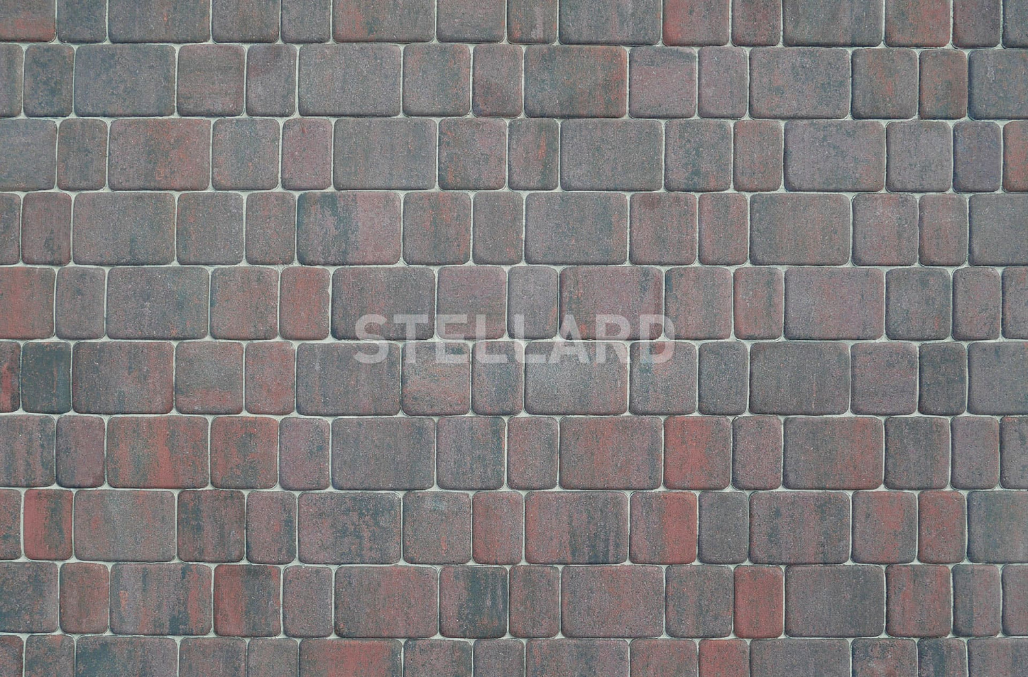 Тротуарная плитка Stellard Старый город Color mix Браун 40